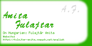 anita fulajtar business card