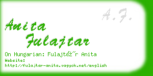 anita fulajtar business card